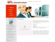 Tablet Screenshot of adityafacilityservices.com